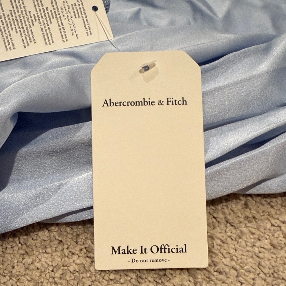 Abercrombie & Fitch Light Blue One Shoulder Dress - Picture 3 of 4